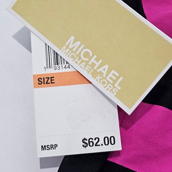 Michael Kors Striped High-Waisted Bikini Bottoms - Picture 7 of 9